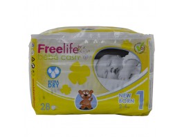 Imagen del producto Freelife Pañal bebecash 1 recien nacido 2-4kg 28uds